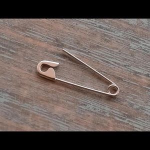 14K Rose Gold Safety Pin Earring 1”